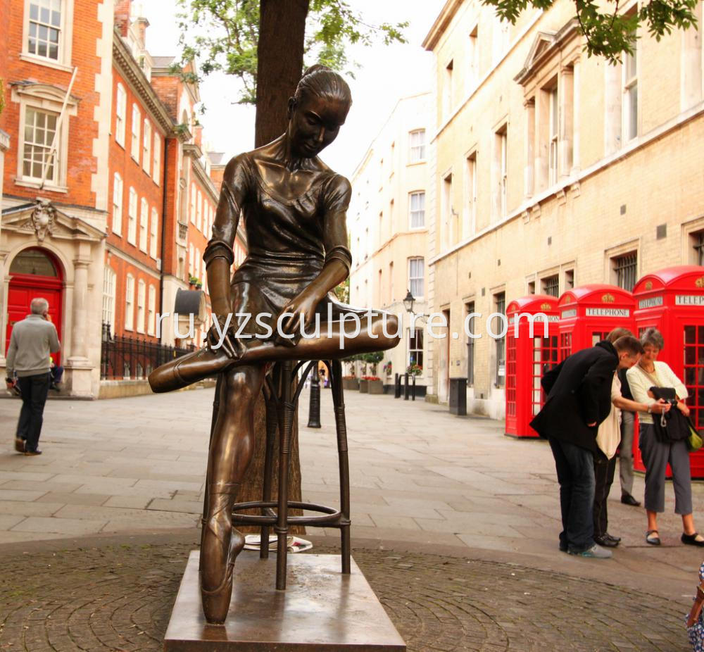 bronze ballet statue